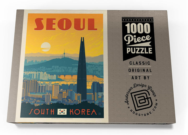 Südkorea: Seoul, Vintage Poster - Premium 1000 Teile Puzzle - MyPuzzle Sonderkollektion von Anderson
