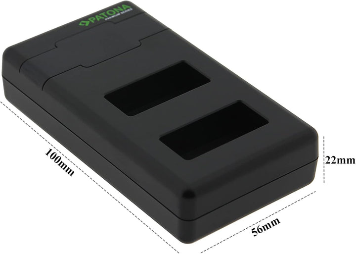 PATONA PD Dual Ladegerät USB-C (1000mA), LCD QC/PD 3.0, für LP-E17 Akku | Schnellladung ab 20W Netzt