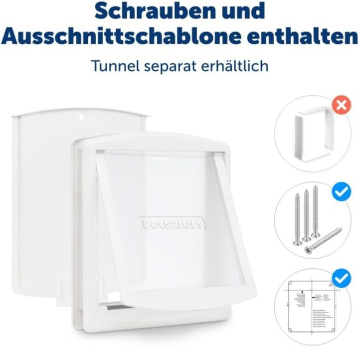 PetSafe Staywell Haustiertüre Original mit 2 Verschlussoptionen, Für Innen- und Aussentür, Für Hunde