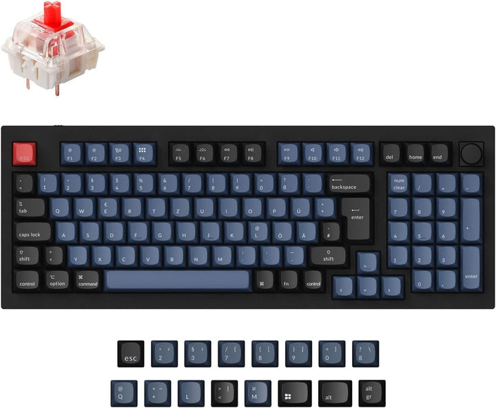 Keychron Q5 Wired Custom Mechanische Tastatur Knob Version 96% deutsches DE ISO Layout QMK/VIA Progr