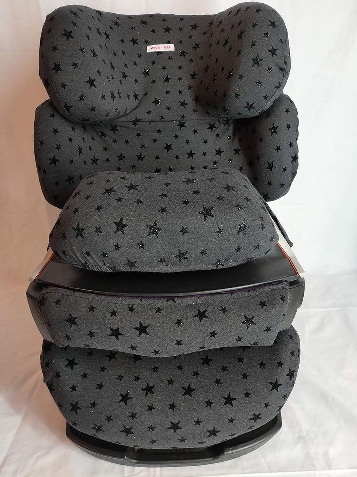 MOON-BEBE Schutzhülle für Cybex Pallas, Silver Pallas Fix und Pallas 2 Fix Nergo (black stars)