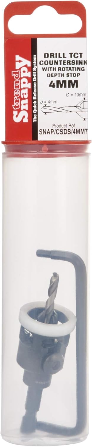 Trend Snappy Hartmetall 4mm Bohrersenker kommt mit Tiefenanschlag, SNAP/CSDS/4MMT