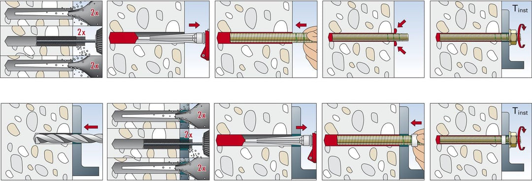 fischer 90456 Ankerstange FIS A M 16 x 200 R, Silber M16x200 Silber, M16x200 Silber