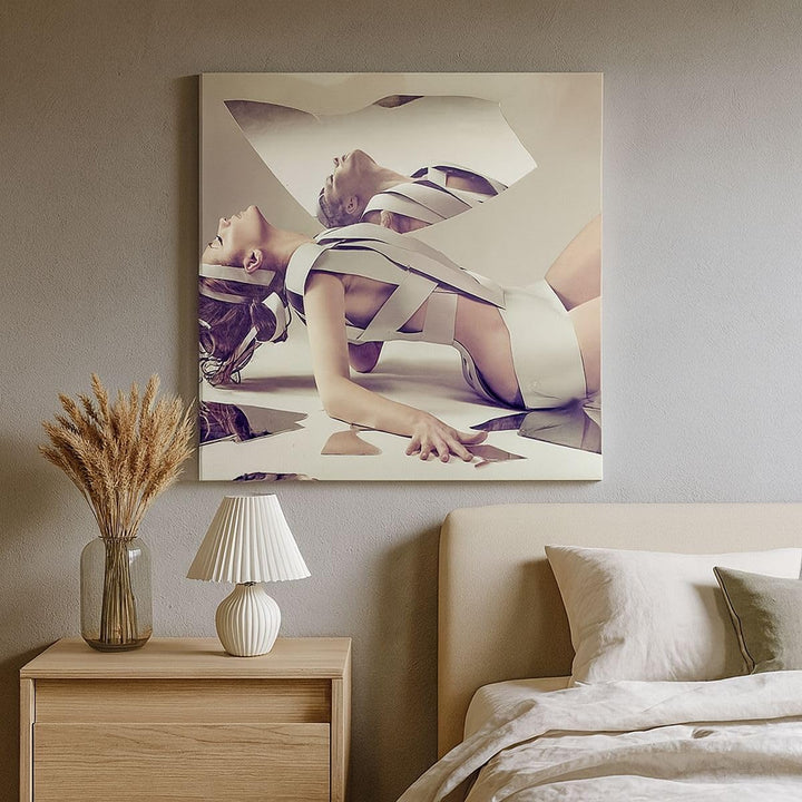Bilder auf Leinwand Weiblich modell posieren beine Leinwandbild 60x60cm Wandbilder Dekoration Wohnzi
