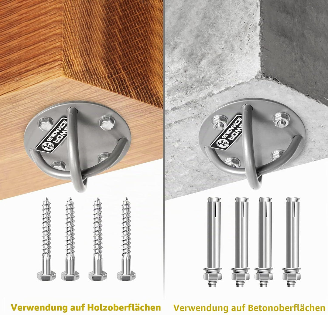 POWER GUIDANCE Hook Wandhaken Deckenanker -Ceiling Anchor Wandhalterung für Aufhängegurte, Gymnastik