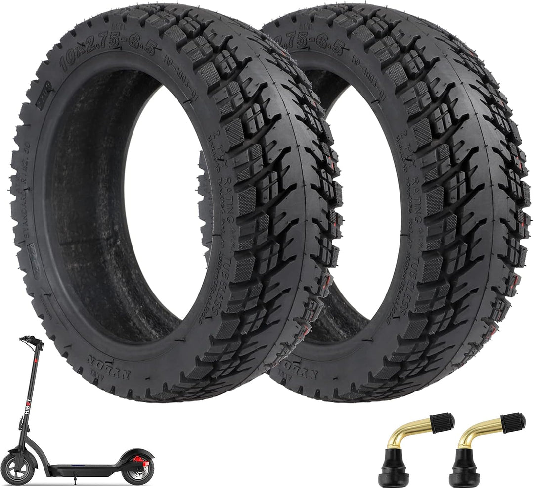 ulip (2 Stück 10x2.75-6.5 Offroad Tubeless Scooter Reifen mit Ventil Reifenersatz für Speedway5 Dual