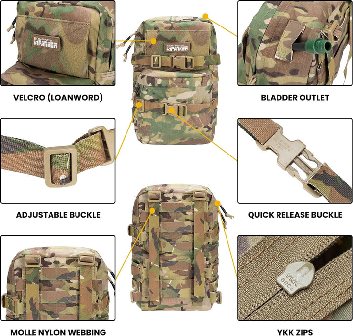 EXCELLENT ELITE SPANKER Taktische Outdoor MOLLE Hydration Pack Nylon Small Water Bladder Carrier Pac