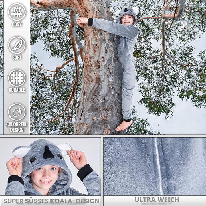 CityComfort Jumpsuit Kinder Einteiler Fleece Overall Onesie Kinder Mädchen Jungen 4-14 Jahre 5-6 Jah
