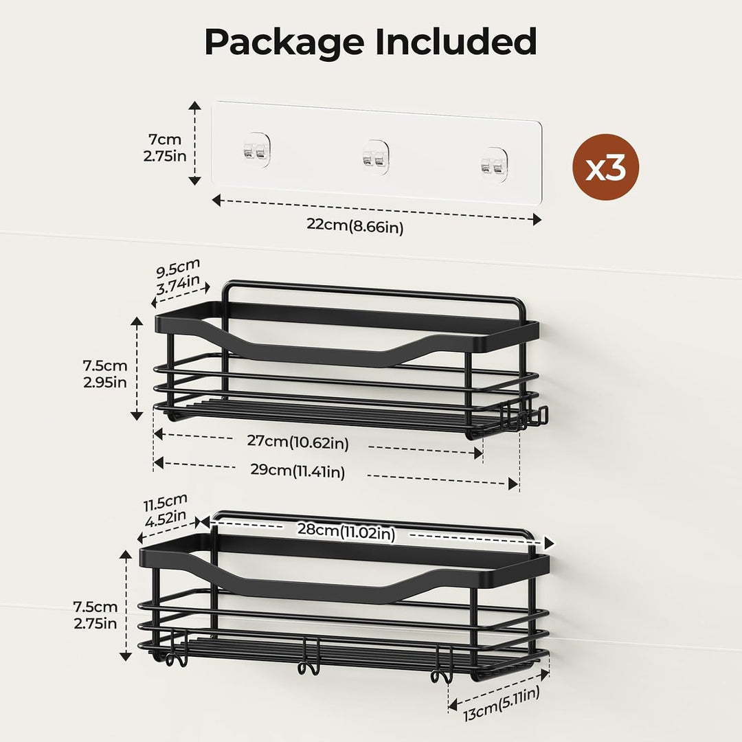Orimade Duschablage ohne Bohren 2 Stück Rostfreie Badezimmer Regal, Duschregal Badregal ohne Bohren,