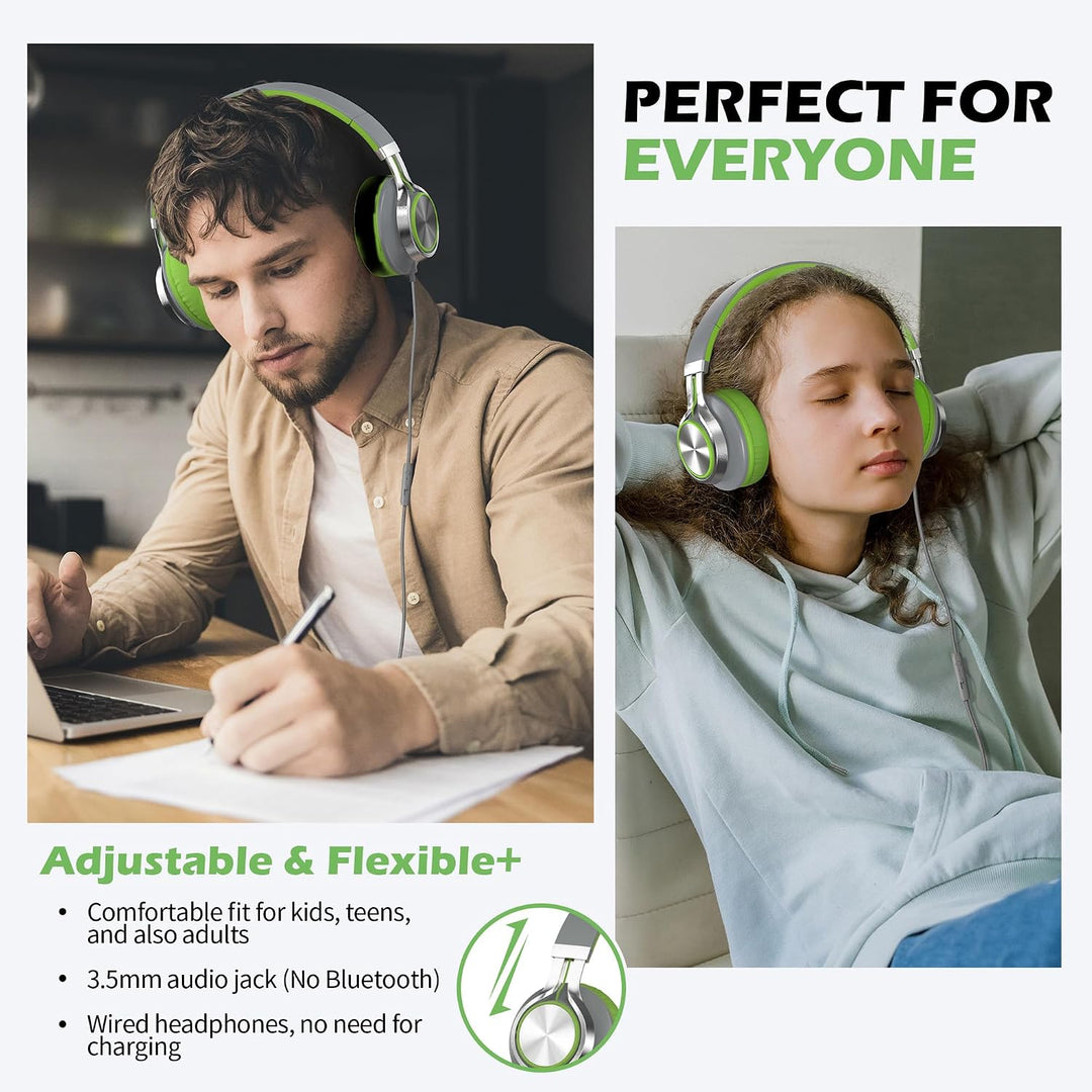AILIHEN C8 Kopfhörer mit Kabel Mikrofon und Lautstärkeregler Faltbar 3,5mm Headsets On-Ear für Smart