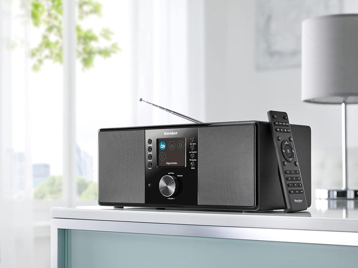 Karcher DAB 5000+ Digitalradio (DAB+ / UKW-RDS, Bluetooth, AUX-IN, Wecker mit Dual-Alarm) DAB+ / Blu
