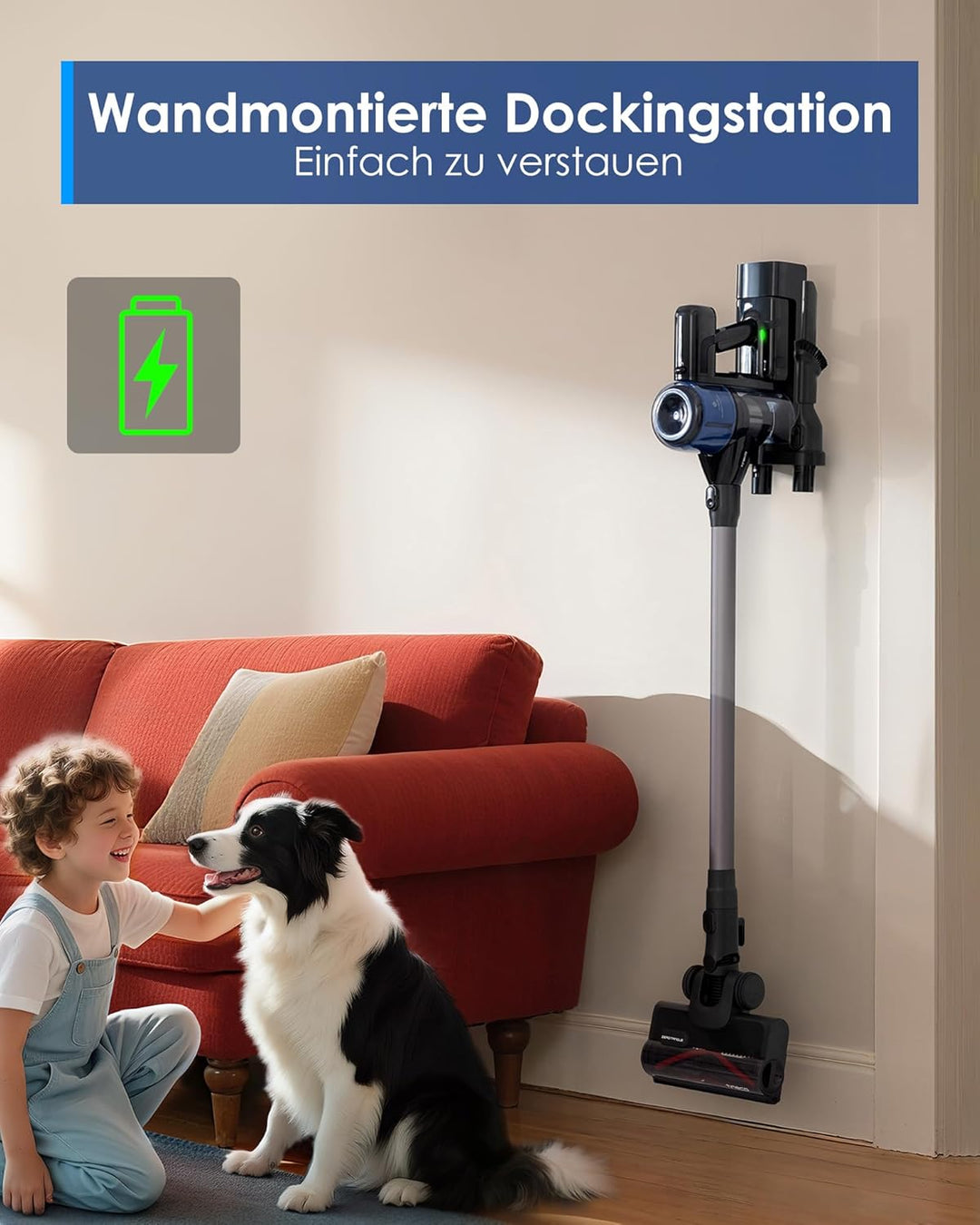 Tineco Pure ONE S30 Akku Staubsauger, 150AW Saugleistung, bis zu 65 Min. Laufzeit, ZeroTangle-Bürste