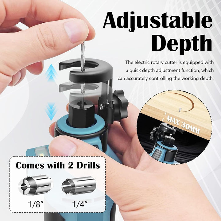 Akku Rotationsschneider Kompatibel mit Makita 18V Akku, 30000 U/min Kabelloses Bürstenloses Hand Rot