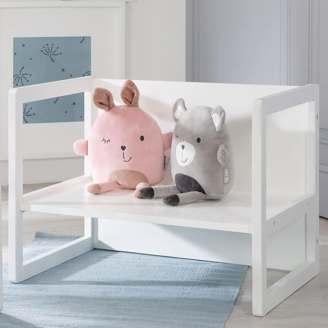 roba Sitzbank für Kinder im Landhausstil - Bank zum Wenden mit 2 Sitzhöhen - als Kindertisch verwend