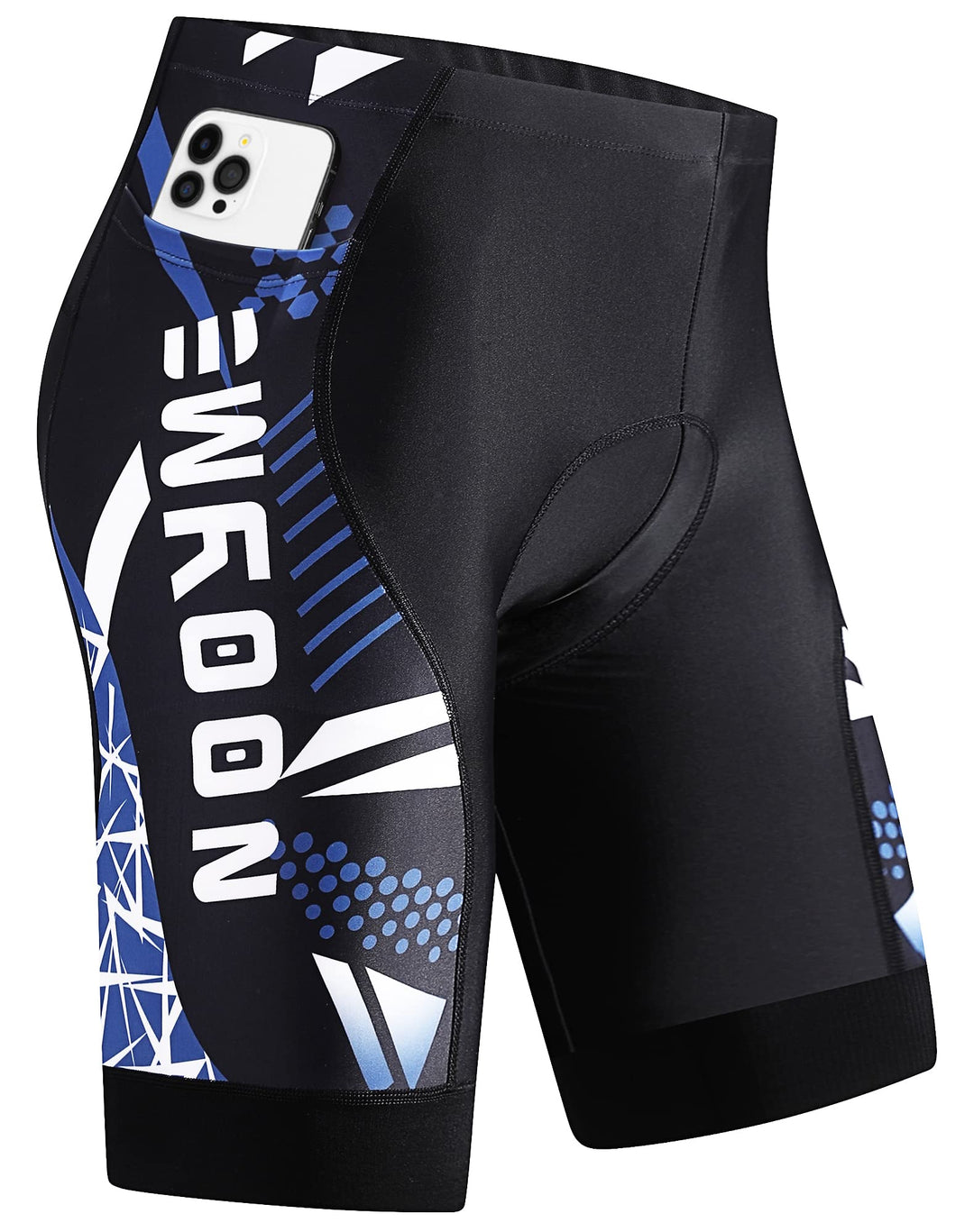 NOOYME Radlerhose Herren Fahrradhose Herren gepolstert 4D Elastische Radlerhose Herren mit Sitzpolst
