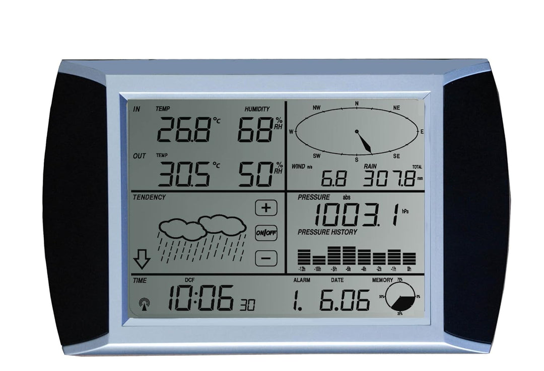 Froggit WH1080 SE Profi Funk Wetterstation Solar Touchscreen USB (Neuer Aussenmast)