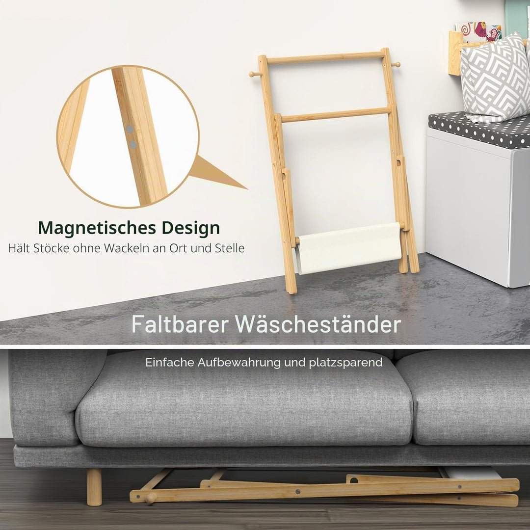 BAMBOOHOMIE Baby-Kleiderständer für Babyshower, Haustiere und Puppen, Baby-Kleiderständer mit Ablage