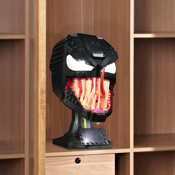 Led Beleuchtungsset für Lego Marvel Spider-Man Venom Maske,Dekorations Licht-Set für Lego 76187 Veno