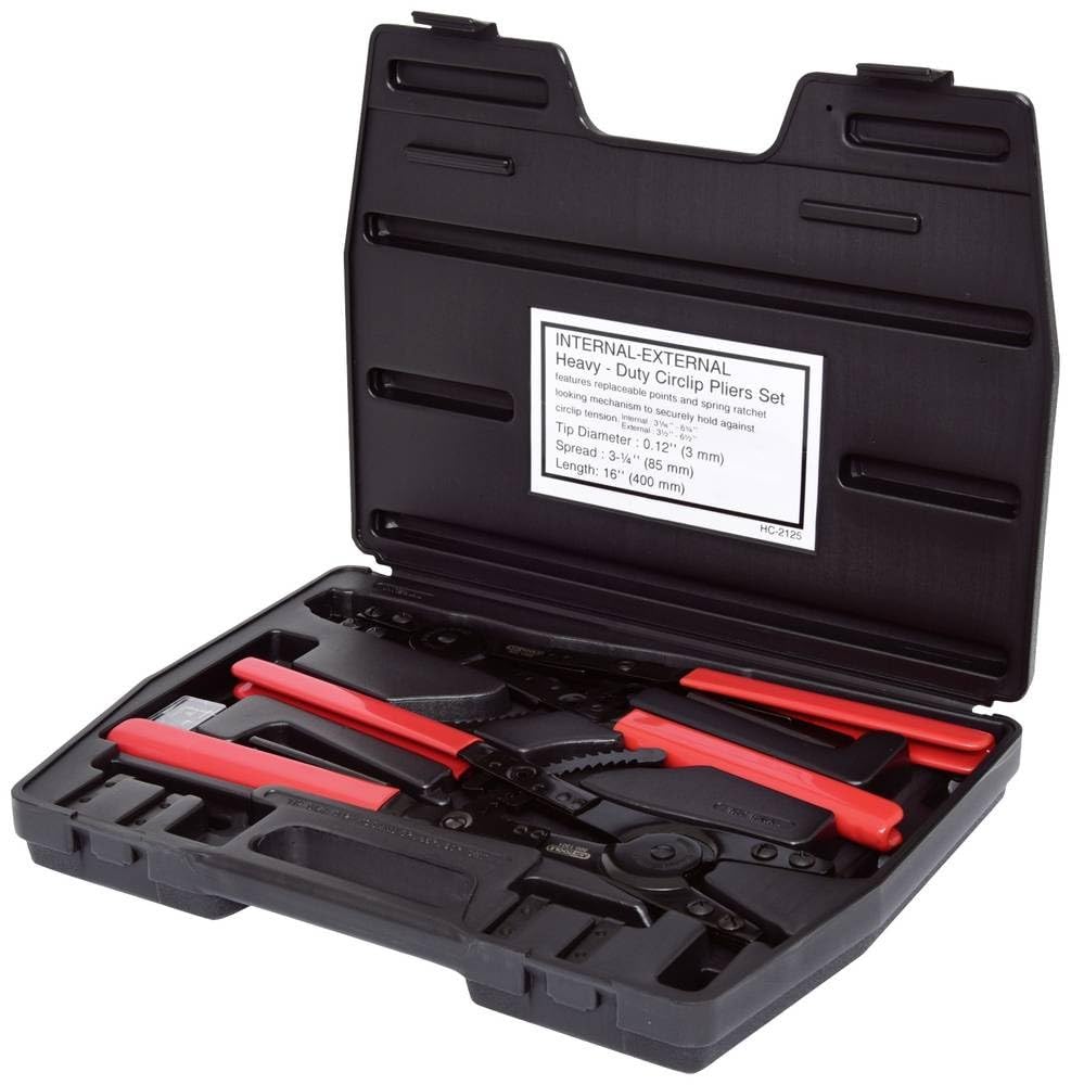 KS Tools 500.1300 Sicherungszangen-Satz mit Ratschenfunktion, 14-tlg.