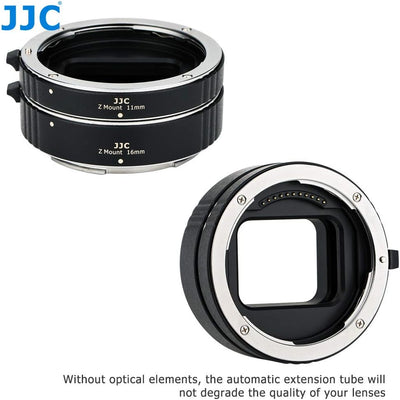 JJC Automatik Makro Zwischenringe (AF) für Makrofotographie 11mm/16mm Set für Nikon Z-Bajonett Syste