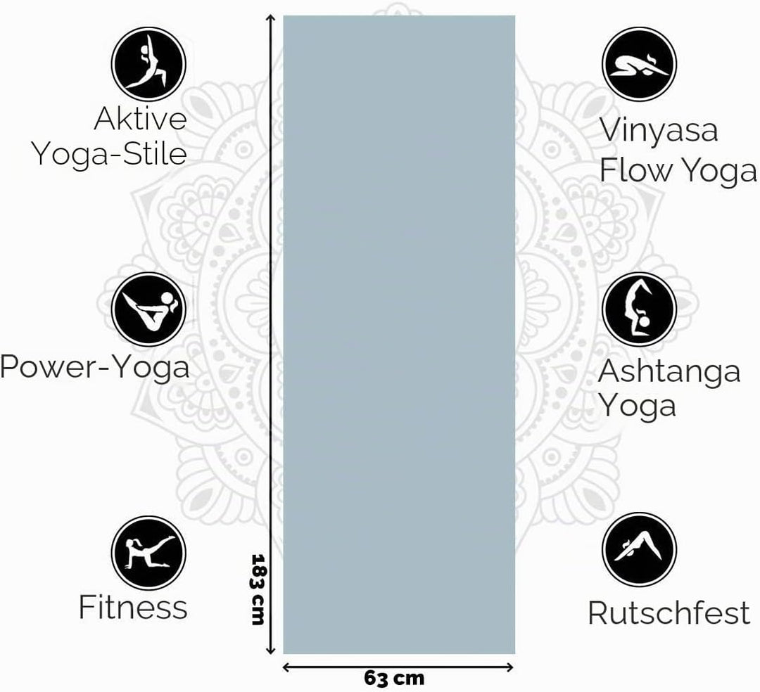 Love Generation - Dicke Yoga Matte Mintblau, Mintblau