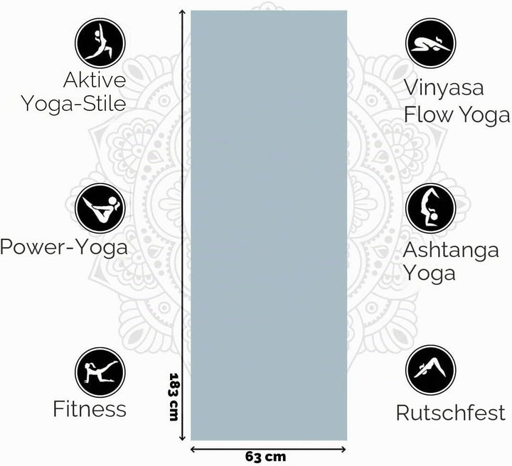 Love Generation - Dicke Yoga Matte Mintblau, Mintblau