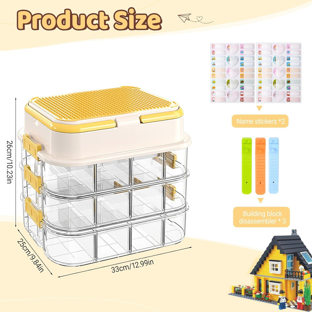 Gilt für Aufbewahrungsbox für Lego Bausteine Ablagefächer Stapelbar Kisten Spielzeug Aufbewahrung,4