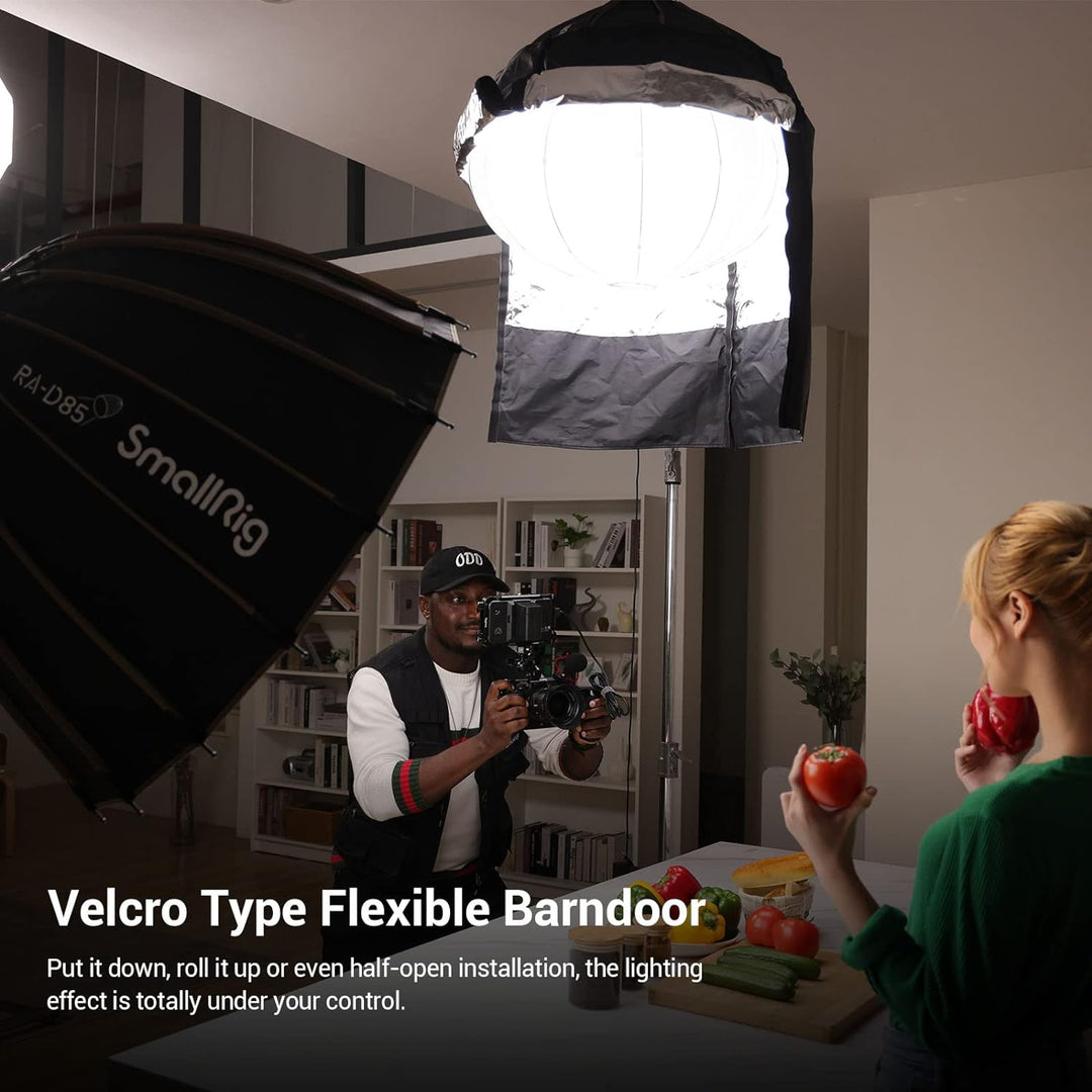 SMALLRIG Laterne Softbox 90cm/35.4", Bowens Mount Softbox mit Klettverschluss Typ Flexible Barndoor