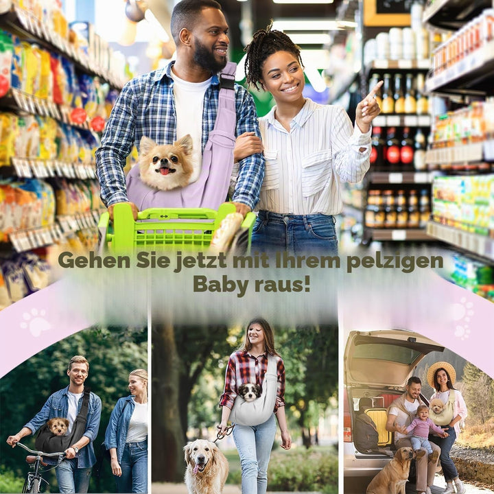 Pawaboo Hundetragetasche für Kleine Hunde, Wendbare, Freihändige Hundetragetaschen, Welpentragetasch