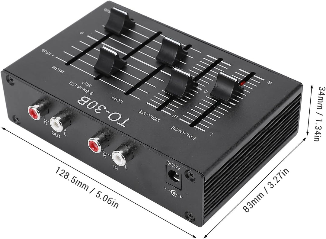 3-Band Equalizer, Stereo Klangverbesserung, Hi-Fi Vorverstärker, Lautstärkeregler für Lautsprecher K