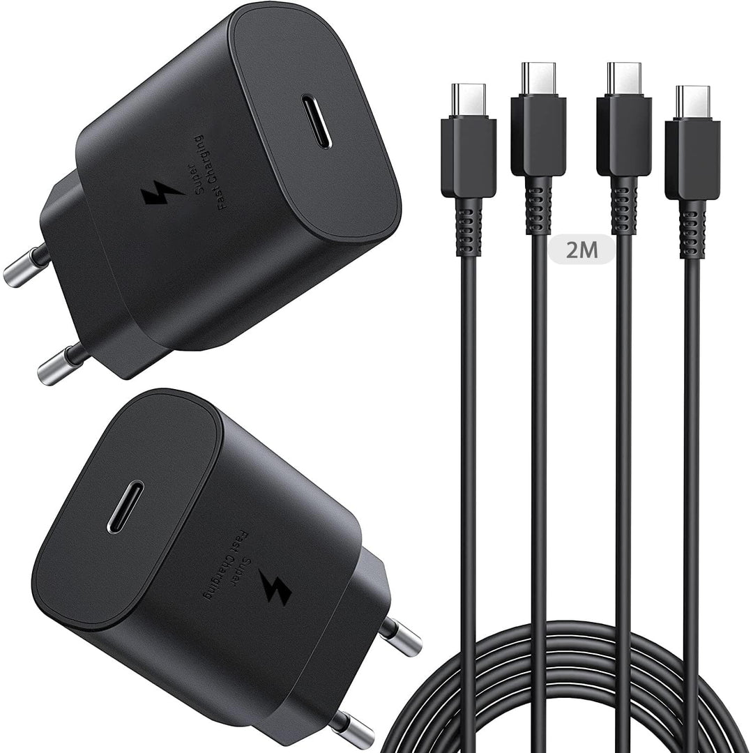 2er Pack USB C Ladegerät 25W Schnellladegerät Ladekabel für Samsung Galaxy S26 S25 S24 S23 S22 S21 S