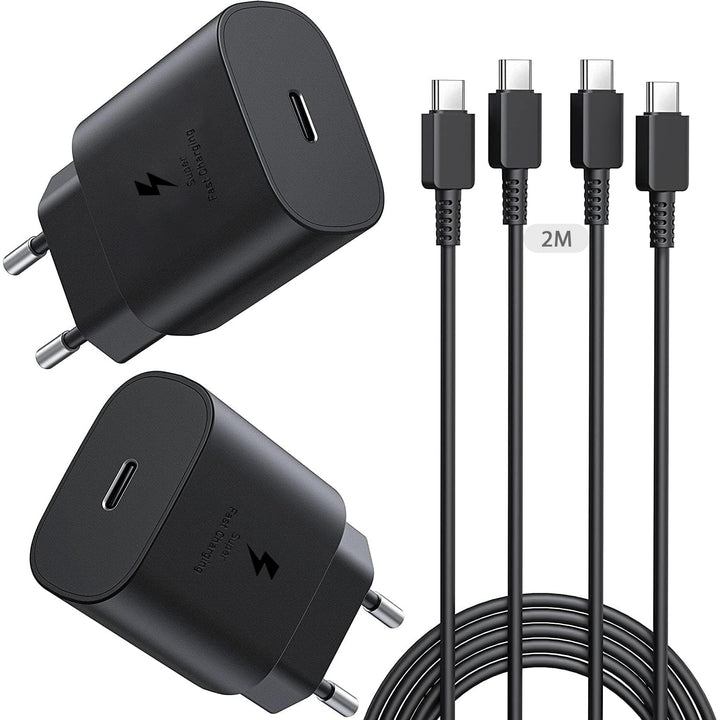 2er Pack USB C Ladegerät 25W Schnellladegerät Ladekabel für Samsung Galaxy S26 S25 S24 S23 S22 S21 S