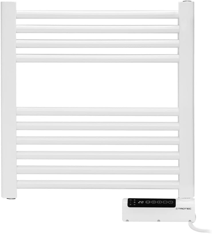 TROTEC Elektrischer Handtuchwärmer TWH 300 S – Wandmontage, 300 W, modernes Flachrohr-Design, geräus