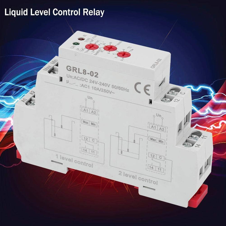 GRL8-02 Flüssigkeitsstandsregelungsrelais, 10 A AC/DC 24 V-240 V Flüssigkeitsstandsregelungsrelais W