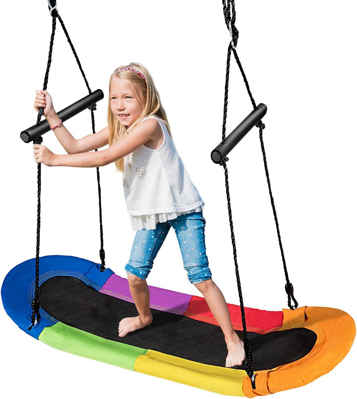 GOPLUS Höheverstellbare Schaukel bis 150 kg belastbar, Gartenschaukel für Erwachsene oder Kinder, ex