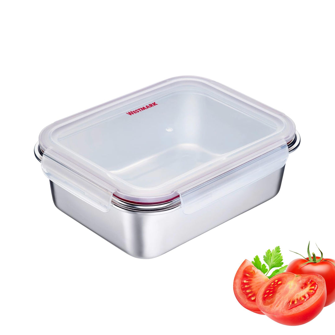Westmark Edelstahl Lunchbox – Auslaufsichere Brotdose – Mikrowellen- & Ofenfest, BPA-frei – Bento Bo