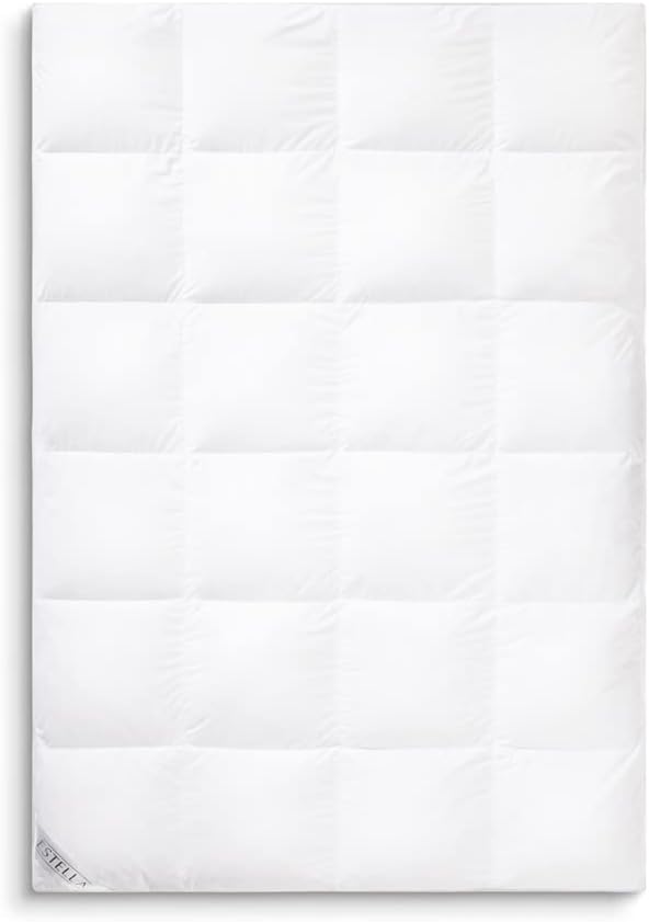 ESTELLA Bettdecke Winter Elegance | Weiss | 135x200 cm | Ultraleicht &amp; wärmend, 135x200 cm