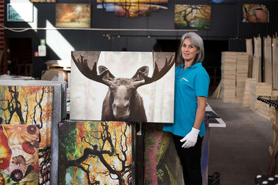 Startonight Leinwand Wandkunst – Brauner Elch – Kunstwerk Fertig zum Aufhängen für Wohnzimmer Grosse