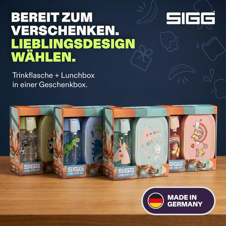 Sigg - Lumo Kinder Lunchbox Set 2 - Brotdose Kinder mit Fächern - Mikrowellen- &amp; Spülmaschinengeeign