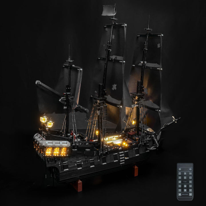 Fernbedienung Licht-Kit Kompatibel mit Lego 10365 Captain Jack Sparrow's Pirate Ship (Kein Modell),