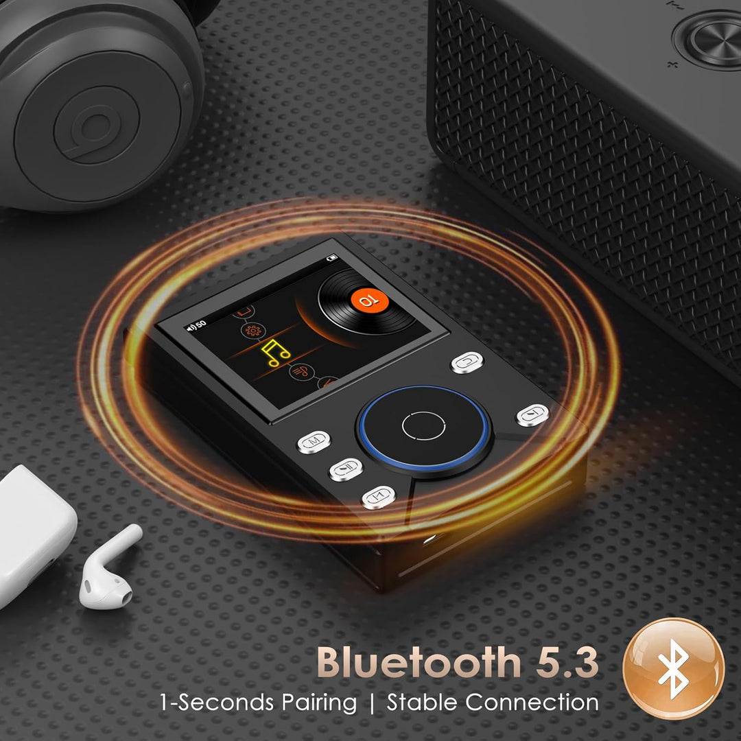 Gueray 16GB HiFi MP3 Player mit Bluetooth 5.3 Verlustfreier High-Resolution Digital Audio Music Play