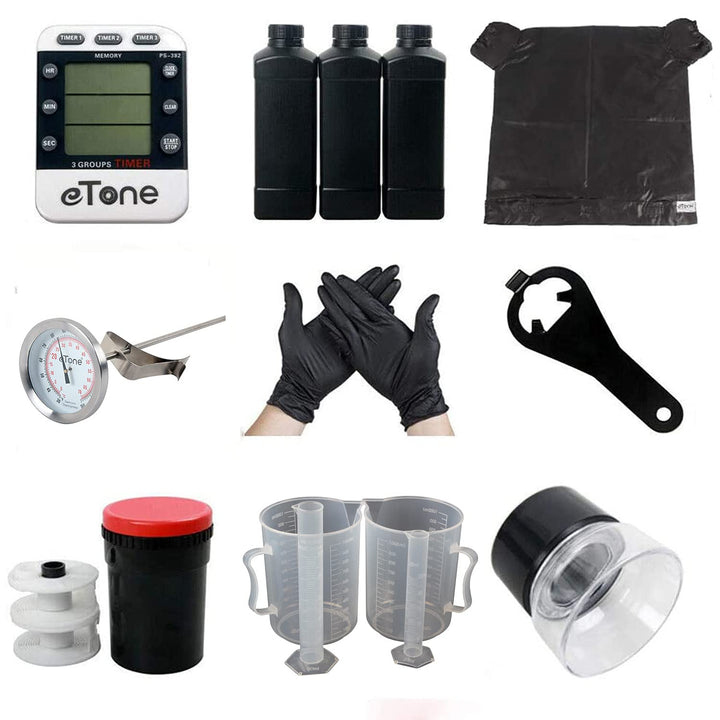 eTone 120 135 B &amp; W Film Darkroom Kit Entwicklungsausrüstung Verarbeitungswerkzeug Entwicklungstank