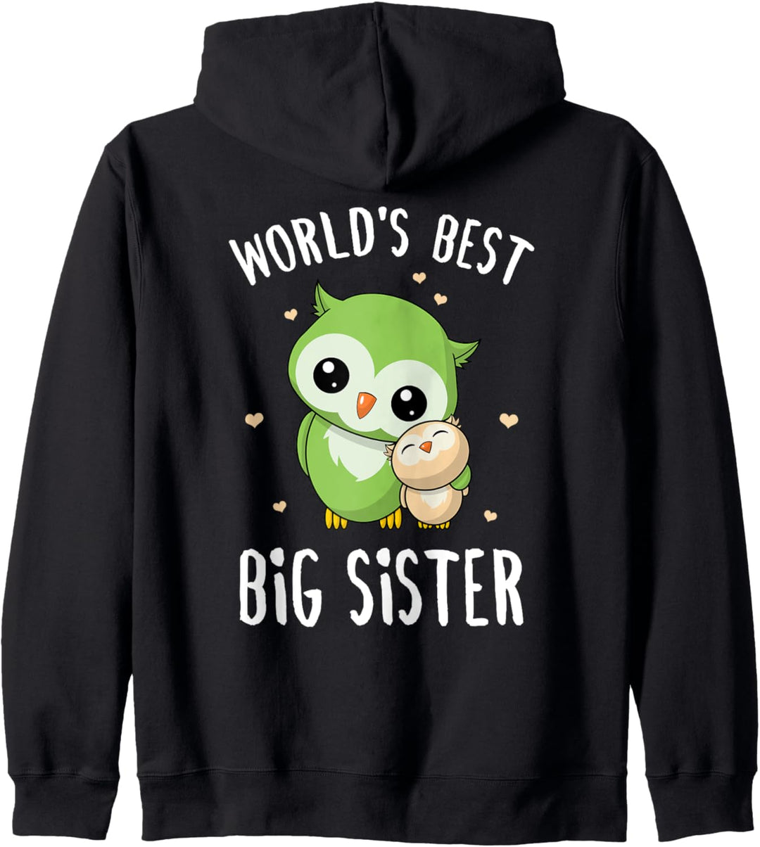 Weltbeste grosse Schwester Niedliche Eule Eulen Geschwister Kapuzenjacke
