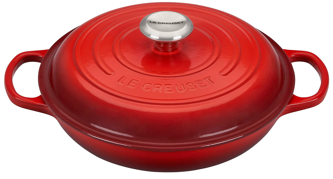 Le Creuset Signature Gusseisen Gourmet-Profitopf, Rund, Ø 26 cm, 2,2 l, Für alle Herdarten inkl. Ind