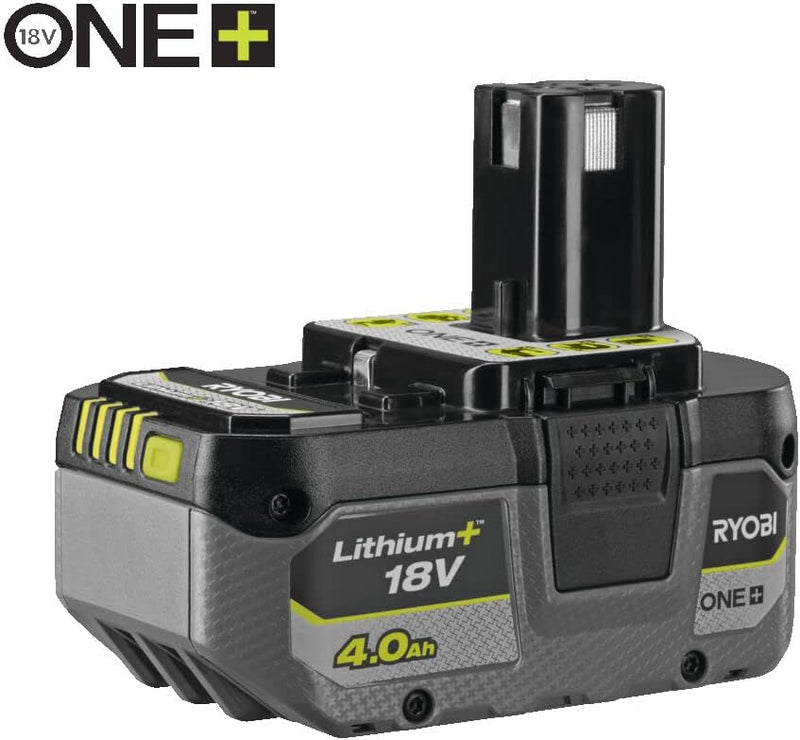 RYOBI 18 V ONE+ 4,0 Ah Lithium+ Akku RB1840XG (Kompatibel mit allen RYOBI 18 V ONE+ Geräten, Akku-La