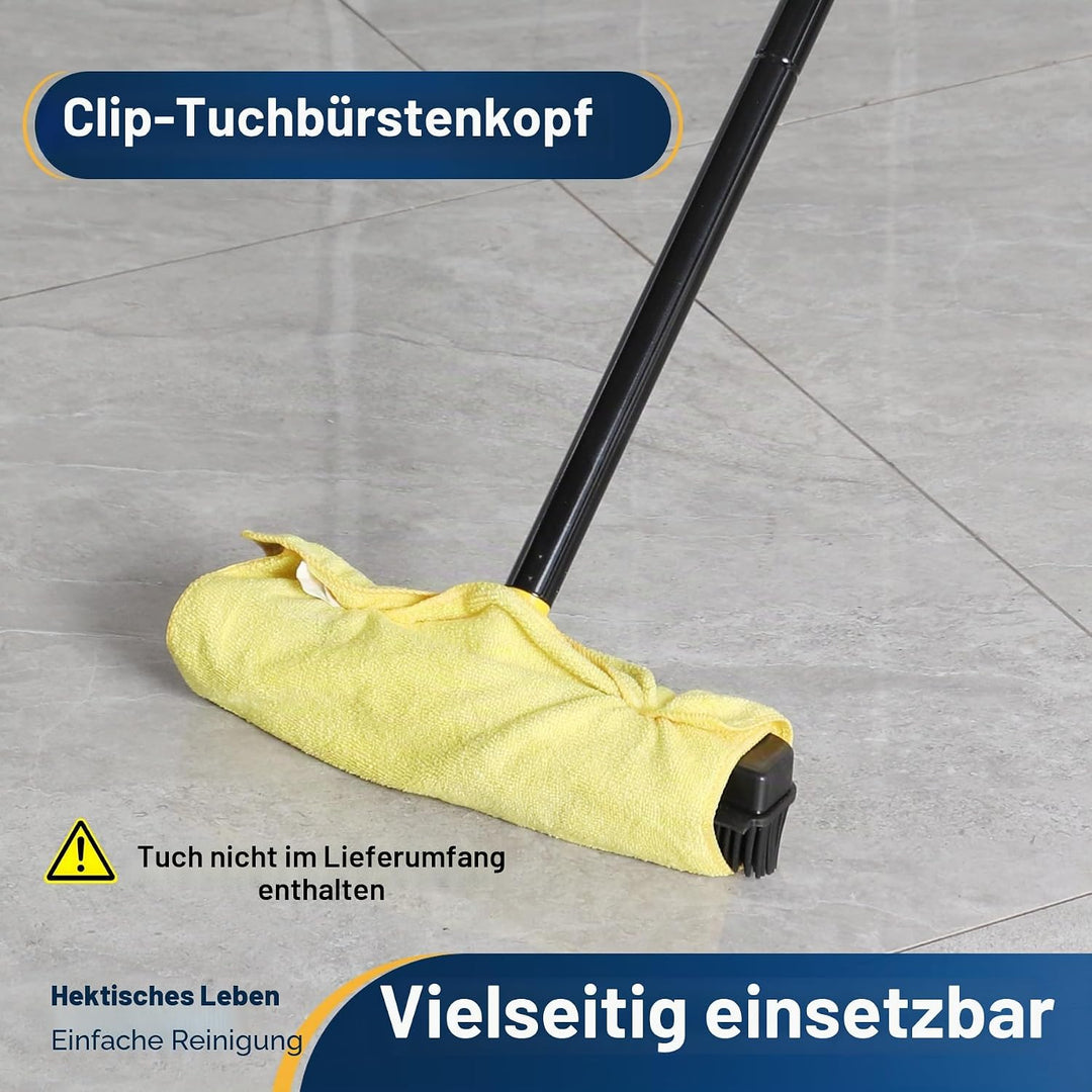 Yocada Gummibesen zur Tierhaarentfernung, 2-in-1-Bodenbürste mit Rakel, Teppichrechen, 146,1 cm Lang