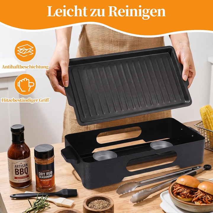 BBQ Warmhalteplatte Grillgut, Tragbare Warmhaltebehälter fürs Gartenpartys