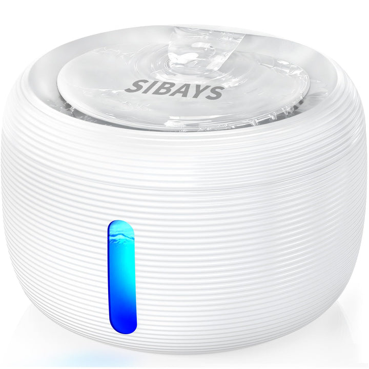 SIBAYS Trinkbrunnen für Katze - 3.5L Katzenbrunnen mit 25dB Ultraleise Pumpe &amp; LED-Fenster - Trinkbr