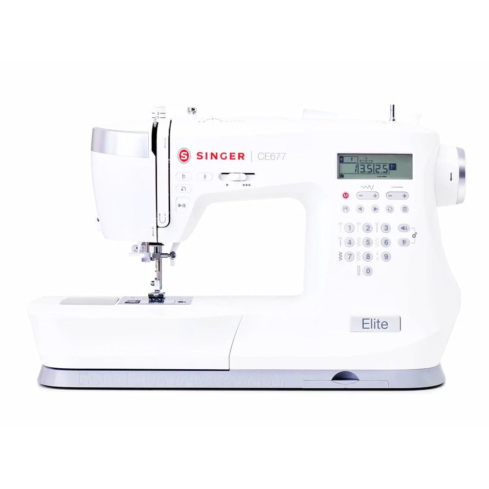 Singer Elite CE677 Computergesteuerte Touch-Tasten-Nähmaschine mit 200 integrierten Stichen und inte