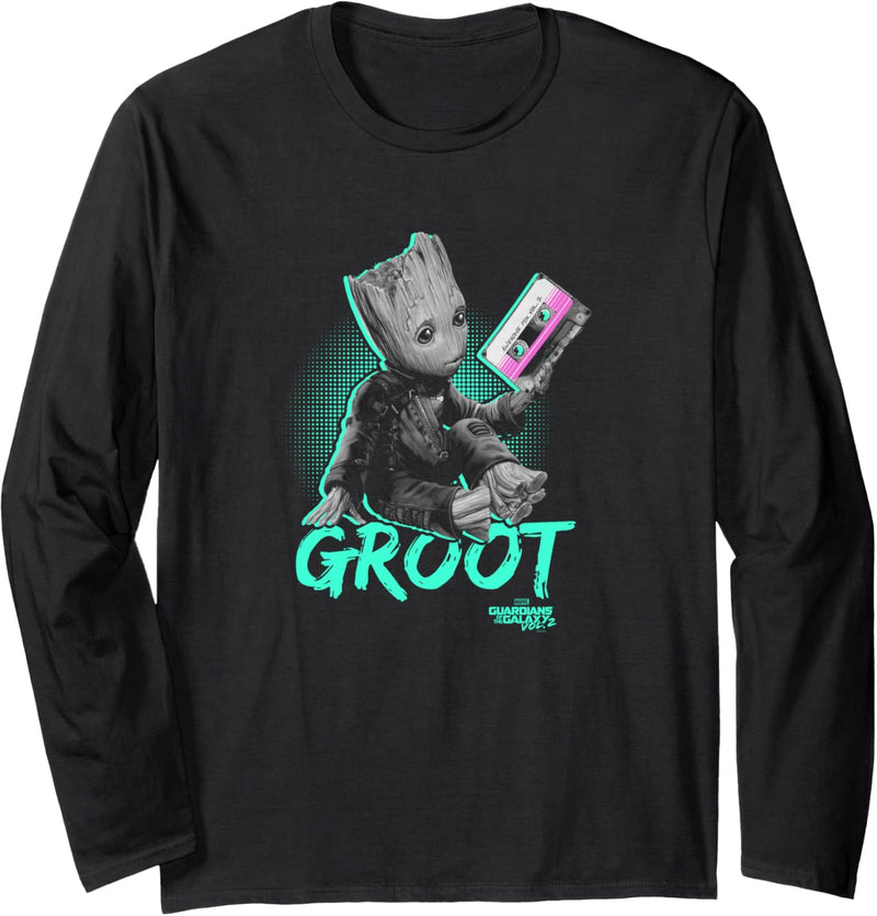 Marvel Guardians Vol. 2 Baby Groot Neon Tape Langarmshirt